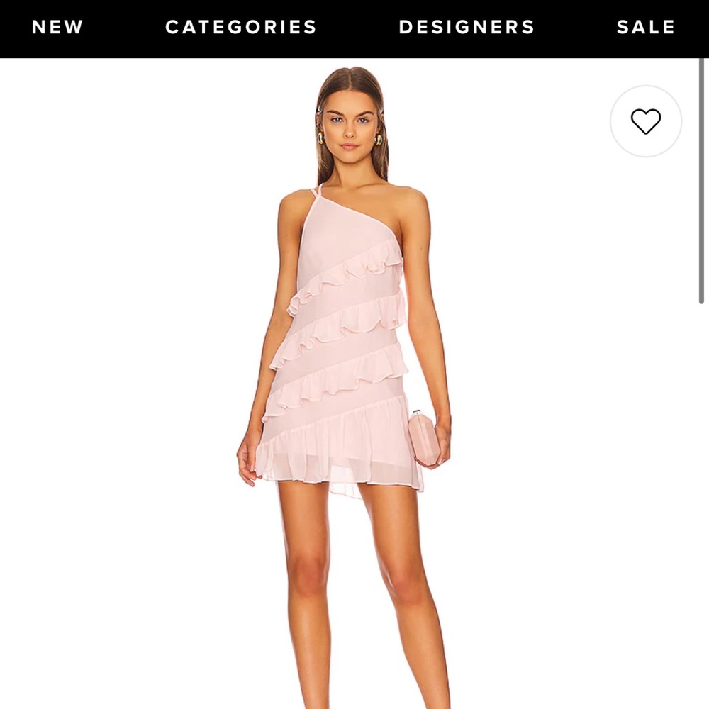 Lovers and friends one shoulder ruffle dress, never worn, size small